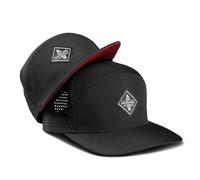 Soulbuddy - Set di 2 Cappellini da Basecap Coordinati papà e Figlio - Berretti Traspiranti Uomo e Bambino - Look Mini Me Famiglia - Idea Regalo Originale (IT, Testo, M, Nero Rosso)