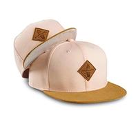 Soulbuddy Set di 2 Cappellini da Basecap Coordinati papà e Figlio - Snapback cap Traspiranti Uomo e Bambino - Look Mini Me Famiglia - Idea Regalo Originale (IT, Testo, S, Pesca)