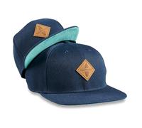 Soulbuddy Set di 2 Cappellini da Basecap Coordinati papà e Figlio - Snapback cap Traspiranti Uomo e Bambino - Look Mini Me Famiglia - Idea Regalo Originale (IT, Testo, M, Blu Scuro)