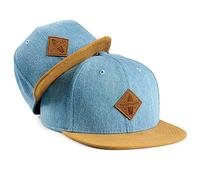 Soulbuddy Set di 2 Cappellini da Basecap Coordinati papà e Figlio - Snapback cap Traspiranti Uomo e Bambino - Look Mini Me Famiglia - Idea Regalo Originale (IT, Testo, S, Azzuro)