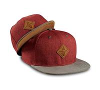 Soulbuddy Set di 2 Cappellini da Basecap Coordinati papà e Figlio - Snapback cap Traspiranti Uomo e Bambino - Look Mini Me Famiglia - Idea Regalo Originale (IT, Testo, M, Rosso Scuro)