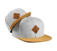 Soulbuddy Set di 2 Cappellini da Basecap Coordinati papà e Figlio - Snapback cap Traspiranti Uomo e Bambino - Look Mini Me Famiglia - Idea Regalo Originale (IT, Testo, L, Grigio Chiaro)