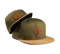 Soulbuddy Set di 2 Cappellini da Basecap Coordinati papà e Figlio - Snapback cap Traspiranti Uomo e Bambino - Look Mini Me Famiglia - Idea Regalo Originale (IT, Testo, L, Verde Oliva)