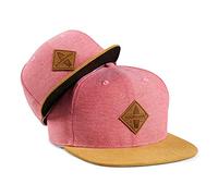 Soulbuddy Set di 2 Cappellini da Basecap Coordinati papà e Figlio - Snapback cap Traspiranti Uomo e Bambino - Look Mini Me Famiglia - Idea Regalo Originale (IT, Testo, M, Rosso Chiaro)