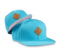 Soulbuddy Set di 2 Cappellini da Basecap Coordinati papà e Figlio - Snapback cap Traspiranti Uomo e Bambino - Look Mini Me Famiglia - Idea Regalo Originale (IT, Testo, S, Azzuro Viola)