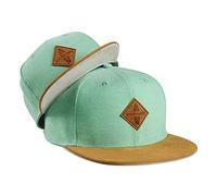 Soulbuddy Set di 2 Cappellini da Basecap Coordinati papà e Figlio - Snapback cap Traspiranti Uomo e Bambino - Look Mini Me Famiglia - Idea Regalo Originale (IT, Testo, M, Verde Menta)