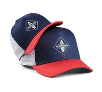 Soulbuddy Set di 2 Cappellini Trucker da Basecap Coordinati papà e Figlio - Snapback Traspiranti Uomo e Bambino - Look Mini Me Famiglia - Idea Regalo Originale (IT, Testo, S, Blu Rosso)