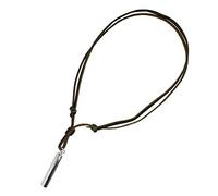 SoulCats 1 Collana in Pelle con Scomparto Segreto Cartuccia Pendente per l'avvitamento di Cuoio della Fascia in Acciaio Inossidabile