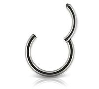 SoulCats Anello per Piercing del setto, universalmente applicabile nel Colore Argento, Spessore della Barra: 1,6 mm, Diametro: 10 mm