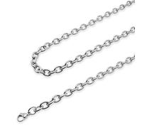 SoulCats Catene a Maglie Acciaio Inossidabile Collana Set Catena di re, Spessore: 7 mm, Selezione: Catena 40 cm, Colore: Argento