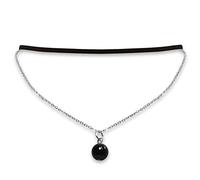 SoulCats - Collana girocollo da donna in velluto gotico, con fascia in pizzo, Modell 5, tessuto, Nessuna pietra preziosa