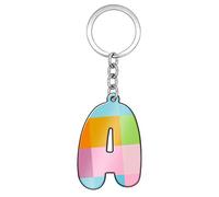 SoulCats Lettere Portachiavi a Scacchi Multicolore, Lettera: A