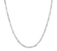 SoulCats Set Collana e Bracciale Figaro da Uomo, Realizzata in Acciaio Inossidabile in Argento, Larghezza: 3 mm, Lunghezza della Collana 55 cm + Bracciale 22 cm