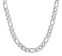 SoulCats Set Collana e Bracciale Figaro da Uomo, Realizzata in Acciaio Inossidabile in Argento, Larghezza: 9 mm, Lunghezza della Collana 70 cm + Bracciale 22 cm