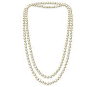 SoulCats Un Morbido Perla Collana di Perle Breve Lungo Blu XXL Rosa Color Crema, Color Crema, Lunghezza della Catena: 148 cm