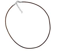 SoulCats Una Vera Collana di Cuoio 3 Colori Nero Marrone in Pelle Cavo Collana di Cuoio moschettone, Colore: Marrone Scuro