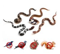 Soulchen 4 serpenti di gomma realistici grandi realistici giocattoli finti serpente da giardino in plastica per tenere lontani gli uccelli spaventare scoiattoli Halloween scherzi puntelli giocattolo