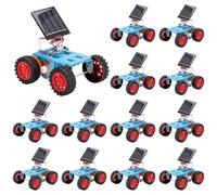 Soulchen Confezione da 12 kit di steli per robot solari Bulk Robot Building Science Kit per auto a energia solare fai da te per attività artistiche e artigianali esperimenti ingegneria progetti club