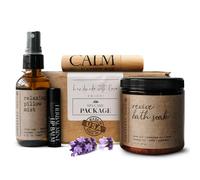 soulistic root Set di trattamenti termali per le donne Spray Lavanda Per Cuscino Balsamo Labbra alla Menta Naturale Roll-On Lenitivo Con Oli Essenziali Bagno Di Sali Epsom Eucalipto