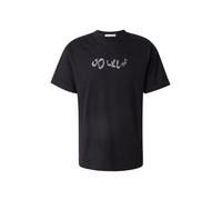 Soulland Maglietta 'KAI BALDER' nero / argento Uomo Soulland M-L nero / argento