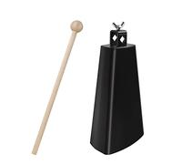 Soulmate Campanaccio da 20,3 cm, in acciaio e metallo, strumento per creare rumore, campanaccio a percussione con manico per batteria