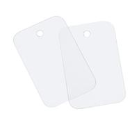 Soulnioi 100 etichette vuote in PVC da appendere, 2,5 x 4 cm, con fori per occhielli, etichette in plastica impermeabile per vendita al dettaglio, piante, stoccaggio e inventario, trasparente satinato