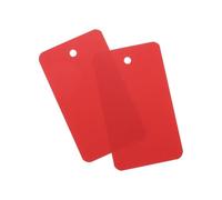 Soulnioi 200 etichette vuote in PVC da appendere, 4 x 7 cm, con fori per occhielli, etichette in plastica impermeabile per vendita al dettaglio, piante, stoccaggio e inventario, rosso