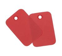 Soulnioi 50 etichette vuote in PVC da appendere, 2 x 3 cm, con fori per occhielli, etichette in plastica impermeabile per vendita al dettaglio, piante, stoccaggio e inventario, rosso