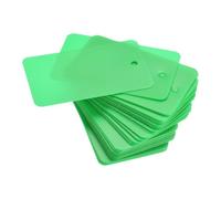 Soulnioi 50 etichette vuote in PVC da appendere, 3 x 5 cm, con fori per occhielli, etichette in plastica impermeabile per vendita al dettaglio, piante, stoccaggio e inventario, verde