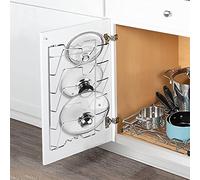 SOULONG Porta pentole da parete a 5 piani in metallo porta coperchi, organizer per armadio da cucina, 43,4 x 27,8 x 9,7 cm
