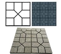 SOULONG Stampo per pavimentazione da giardino, stampo per pavimentazione in cemento, riutilizzabile, fai da te, per patio, cortile, giardino, camminata (8 griglie 40 x 40 cm)