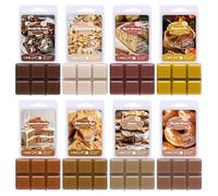 SoulOrigin Bakery - Set regalo di cubetti di cera di soia profumati per scaldare la cera, biscotti con gocce di cioccolato, caramello al caramello, mela cannella, cocco tostato, torta di zucca, pan di