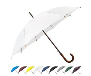 SoulRain - Ombrello bianco da 121,9 cm, grande, antivento, per matrimonio, per pioggia, apertura automatica, ombrello vintage con manico e asta in legno, elegante ombrellone per donne e uomini, bianco