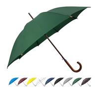 SoulRain - Ombrello classico con manico in legno, apertura automatica, antivento, infrangibile, 122 cm…