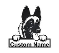 SOULSIS Insegna Personalizzata in di Legno per Cani Malinois | Cartello in di Legno Personalizzato per Cani Malinois | Regalo di Compleanno | Animali Divertenti | Regalo per la Festa del papà