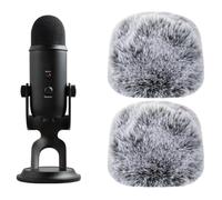 SOULWIT 2 pezzi Paravento Peloso per Logitech Blue Yeti/Yeti Pro microfono