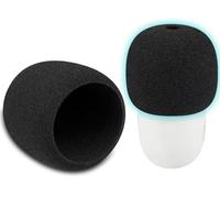 SOULWIT 2 pezzi Schiuma Microfono Pop Filter per Razer Seiren V3 Mini USB, Protezione Copertura in Spugna Mic Parabrezza per microfono - Nero