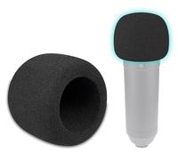 SOULWIT 2 pezzi Schiuma Microfono Pop Filter per RØDE (Rode) Serie NT1 (Gen 1/2/3/4/5/Signature)/NT1-A, Protezione Copertura in Spugna Mic Parabrezza per microfono - Nero
