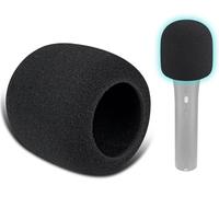 SOULWIT 2Pcs Microfoni Filtro Pop per Audio-Technica ATH ATR2100x-USB Cardioide Dinamico, Protezione Microfono Schiuma Mic Copri Parabrezza - Nero