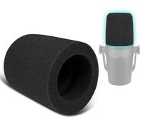 SOULWIT 2Pcs Microfoni Filtro Pop per Shure MV7/MV7X, Protezione Microfono Schiuma Mic Copri Parabrezza - Nero