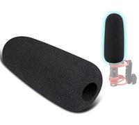 SOULWIT 2Pcs Protezione Microfono Schiuma Copertura Filtro Pop per Rode VideoMic NTG, Copri Mic Parabrezza - Nero