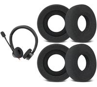 SOULWIT 4 pezzi Cuscinetti Auricolari per Plantronics (Poly) Blackwire 3320/3310 Cuffie con Cavo, Padiglioni Ricambio in Spugna Morbida e Resistente con Schiuma ad Alta Densità - Nero