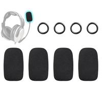 SOULWIT 4 Pezzi Schiuma Microfono Pop Filter per Lightspeed Zulu(1/2/3/PFX)/Sierra/Tango/Delta Zulu Aviation Cuffie, Protezione Copertura in Spugna Mic Parabrezza con Schiuma Ad Alta Densità - Nero