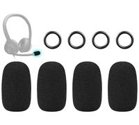 SOULWIT 4Pcs Protezione Microfono Schiuma Copertura Filtro Pop per Logitech H390/G432/G733, G/H/G Pro/Zone Serie Cuffie, Copri Mic Parabrezza - Nero