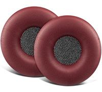 SOULWIT 50mm Cuscinetti Auricolari di Ricambio per Jabra Pro 9400/9450/9460/9470/925/929/930 Cuffia, Cuffie per Biz 2400/BIZ 2400II/BIZ 1500/GN2000/UC Voice 550, Schiuma Comfort-Borgoña
