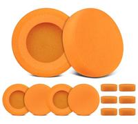 SOULWIT 6 pezzi Cuscinetti Auricolari Ricambio per Koss Porta Pro, KSC11, KSC17, KSC75 Cuffie, Padiglioni Cuffie in Spugna Morbidi e Durevoli con Schiuma ad Alta Densità - Arancione