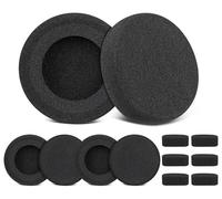 SOULWIT 6 pezzi Cuscinetti Auricolari Ricambio per Koss Porta Pro, KSC11, KSC17, KSC75 Cuffie, Padiglioni Cuffie in Spugna Morbidi e Durevoli con Schiuma ad Alta Densità - Nero