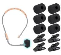 SOULWIT 6 pezzi Schiuma Microfono per Shure SM31 (SM31FH, SM31FT), P31 (PGA31, PGA31TQG) Microfoni, Pop Filter Protezione Copertura in Spugna Mic Parabrezza - Nero