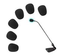 SOULWIT 6 pezzi Schiuma Microfono Pop Filter per Shure MX412/MX418/MX405/MX391/MX202/MX410 serie, CVG12/CVG18-B/C Microfono a Collo D'Oca, Protezione Copertura in Spugna Mic Parabrezza - Nero