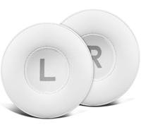 SOULWIT 70mm Cuscinetti Auricolari Ricambio per Logitech Zone 300/Zone 301/Zone 305 Wireless Cuffie, Padiglioni Cuffie in morbida Pelle Proteica, Schiuma Antirumore, Spessore Aggiunto - PL Bianco